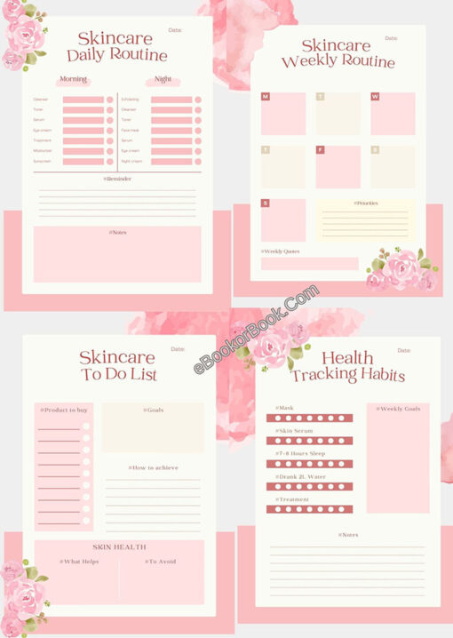 Downloadable Skincare Planners