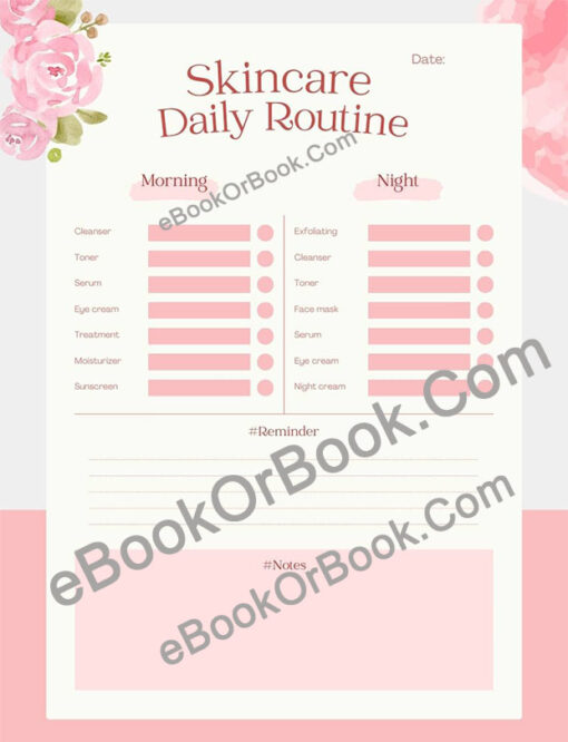 Skincare Daily Routine Planner